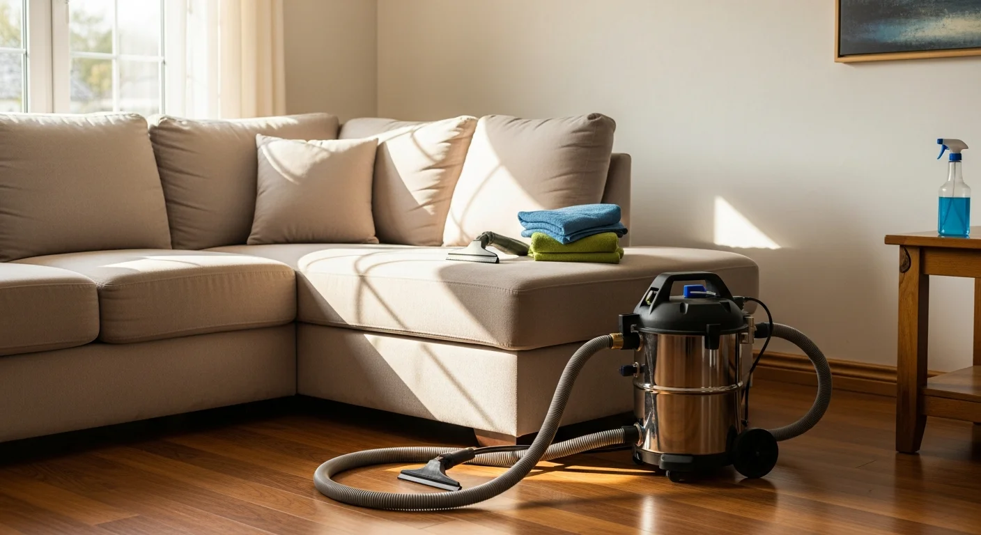 Upholstery cleaning on residential furniture