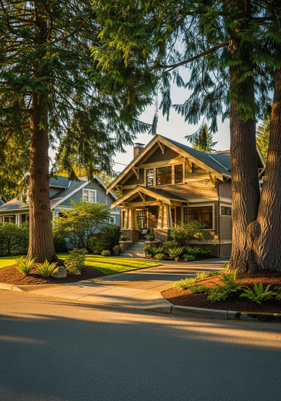Edmonds residential home with mature landscaping and neighborhood character near downtown.